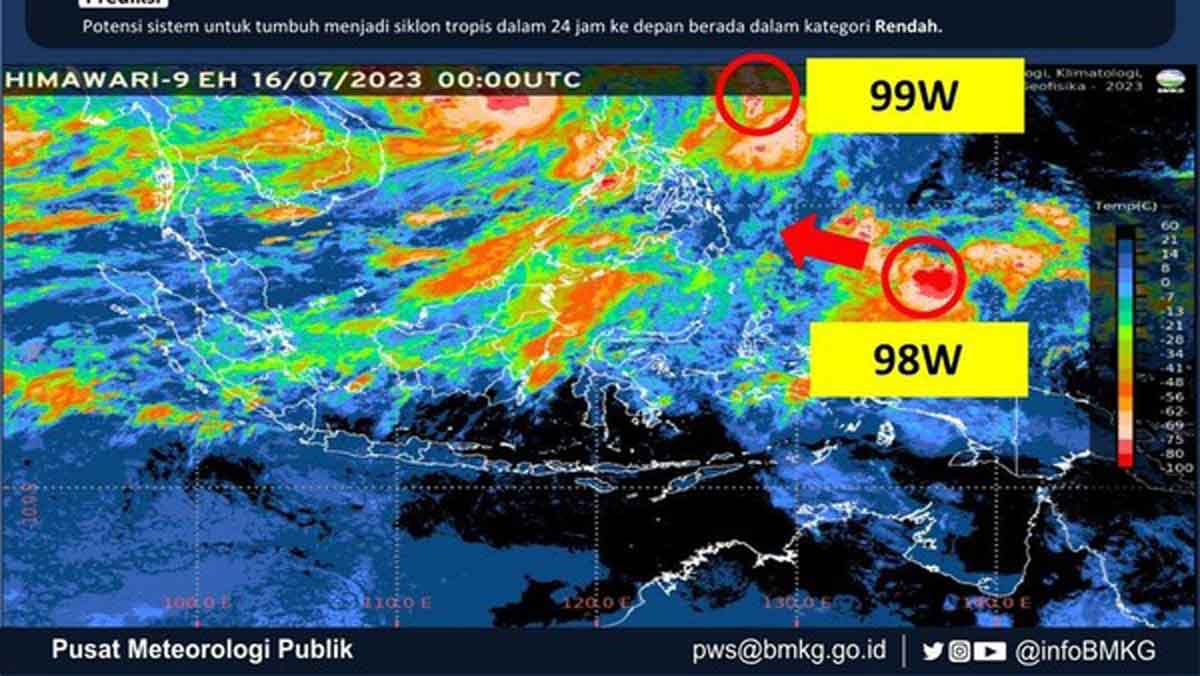 Ada Bibit Siklon Tropis 99W, Ini Prakiraan Dampaknya di Jogja